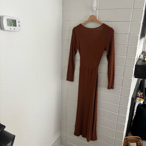 L Space ruched shimmer midi dress in spice - Picture 8 of 9